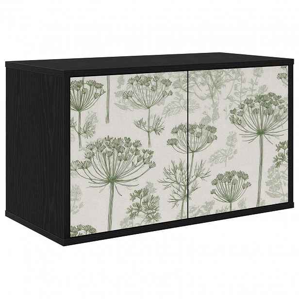 vidaXL Nástěnná TV skříň GOTHA 69 x 33 x 40 cm Černý dub