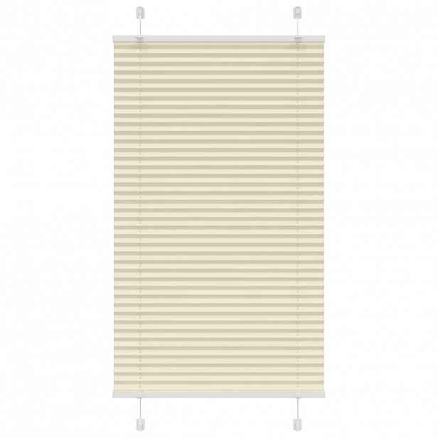 vidaXL Plisovaná roleta krémová 75x150 cm Šířka látky 74,4cm Polyester