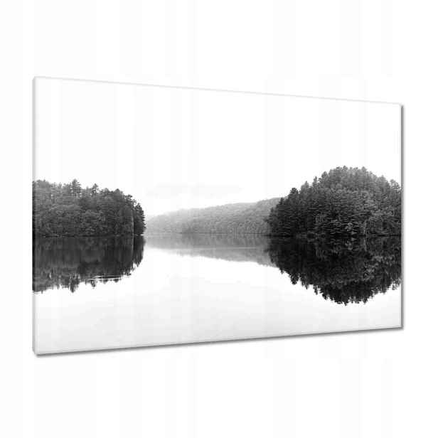 Obrazy 120x80 Jezero Ostrov Černá