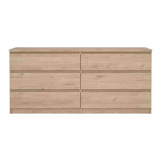 Komoda v dekoru dubu v přírodní barvě 154x70x50 cm Naia – Tvilum