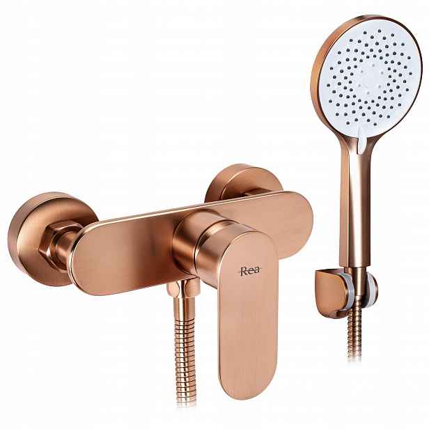 Nástěnná měděná sprchová baterie Drop Rea