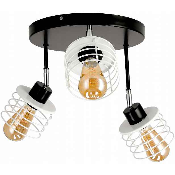 stropní svítidlo Led Stropní Svítidlo 3 x E27 Stínidla Pružina Bílá pro kuchyňský obývací pokoj