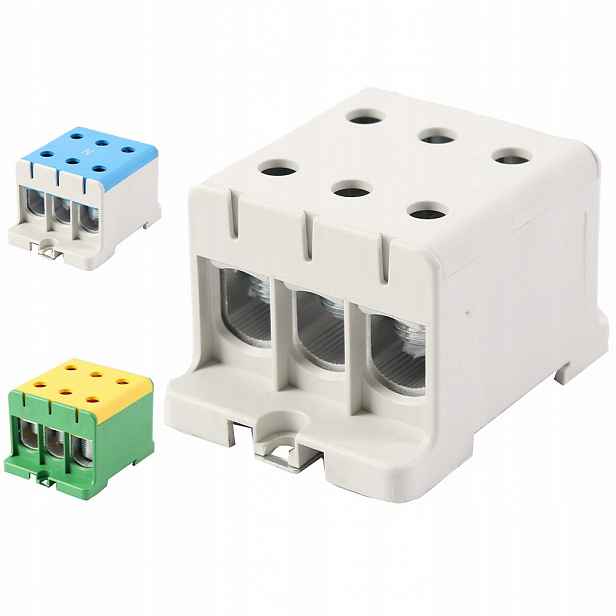 Univerzální kolejnicová spojka Etb 150/1x3 Al/Cu elektrická šroubová 6 otvorů