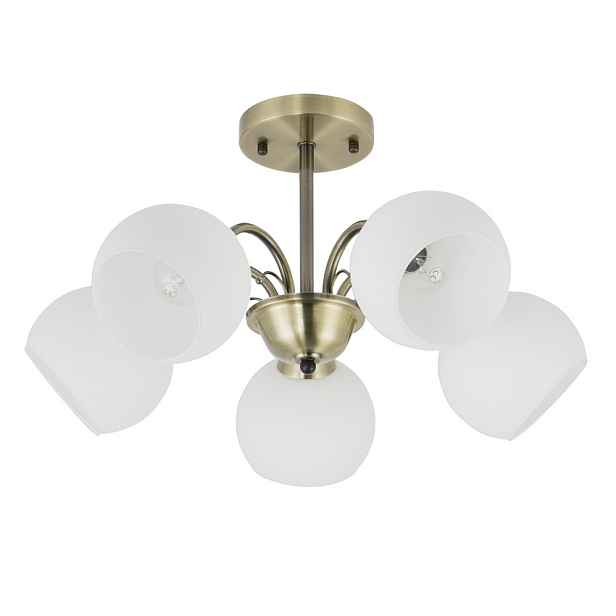Závěsná lampa NESTOR Patina 5x40W E27 bílé stínidlo