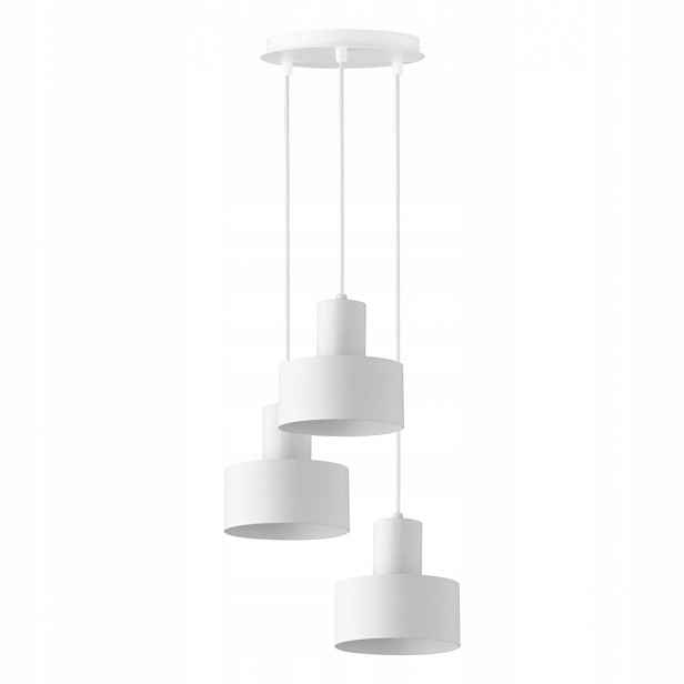 Závěsná Stropní Svítidlo Bílá Kov 3xE27 80 cm Nastavitelná Rif Sigma Lighting