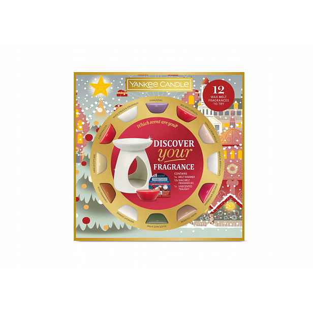 Dárková sada Passport To The Holidays Yankee Candle 12 x vosk aromalampa