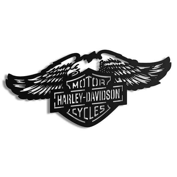 Harley Davidson Eagle logo Dřevěný 3D obraz Nástěnná Dekorace Dárek