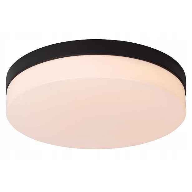 Stropní Svítidlo stropní Led koupelnový černý bílý kulatý 35 cm IP44 2700K Lucide