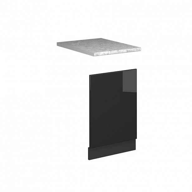 Vicco PŘEDNÍ PANEL Fame-Line Antracitový vysoký lesk 45 cm , PD Mramor