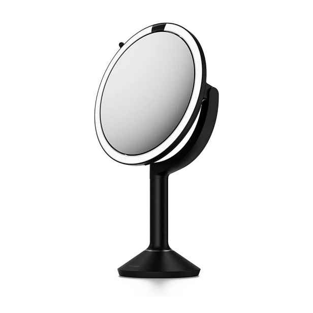 Kosmetické zrcadlo s osvětlením/zvětšovací (zvětšení 5x/zvětšení 10x) ø 20 cm Trio – simplehuman