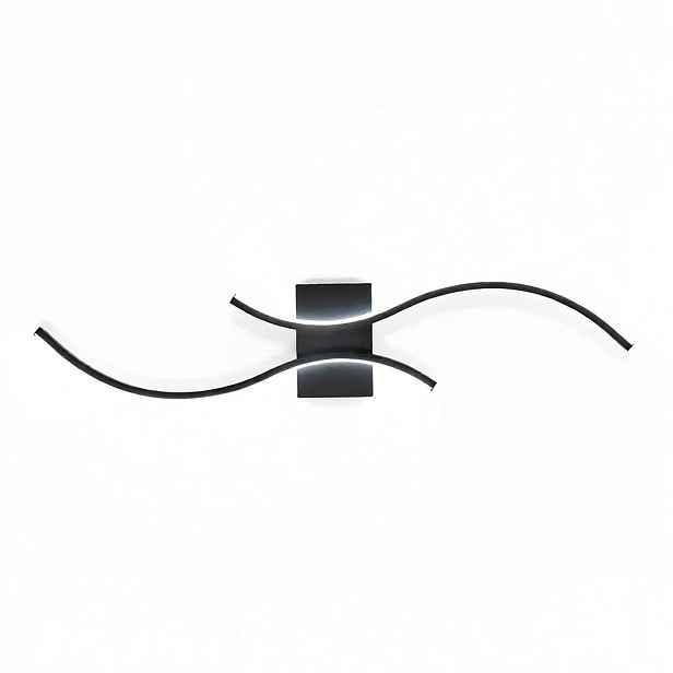 Černá Nástěnná Lineární Led Lampa Do Obývacího Pokoje S Dálkovým Ovládáním, Moderní, 80 CM