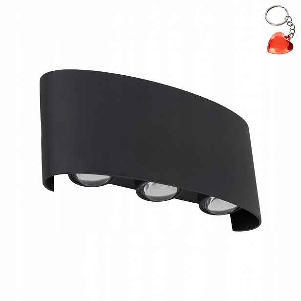 Nástěnné nástěnné svítidlo Arrow Černá Led IP54 1W Metal Tk Lighting