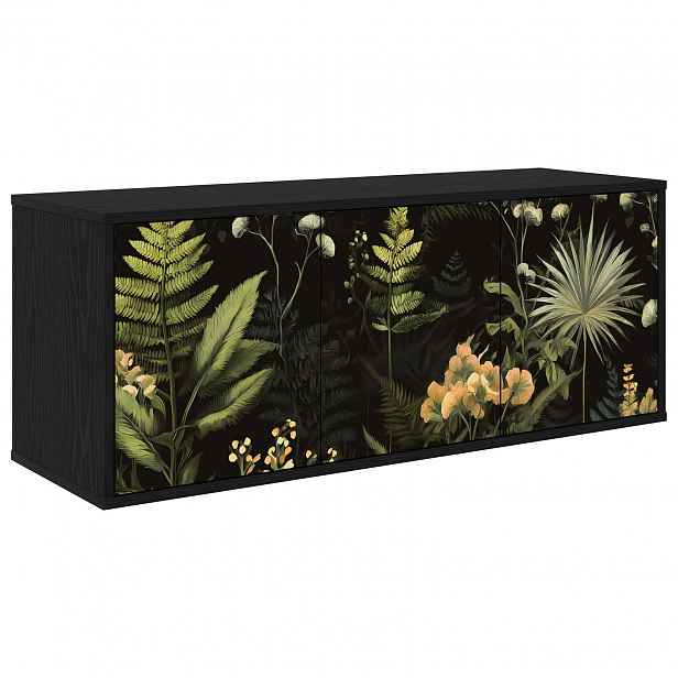 vidaXL Nástěnná TV skříň RHENEN 102 x 33 x 40 cm Černý dub