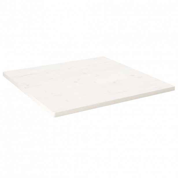 vidaXL Stolní deska bílá 90x90x2,5 cm masivní borové dřevo čtvercová