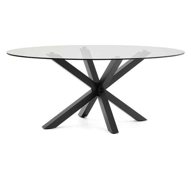 Jídelní stůl se skleněnou deskou 100x200 cm Argo – Kave Home
