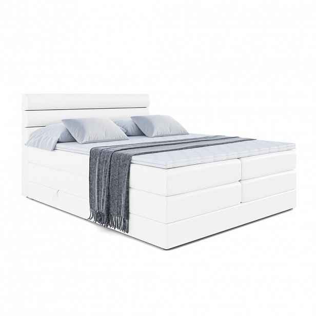 ALTDECOR POSTEL boxspring CELESTIA KING – 200 x 200 – H3/H4 – vysoce lesklá bílá