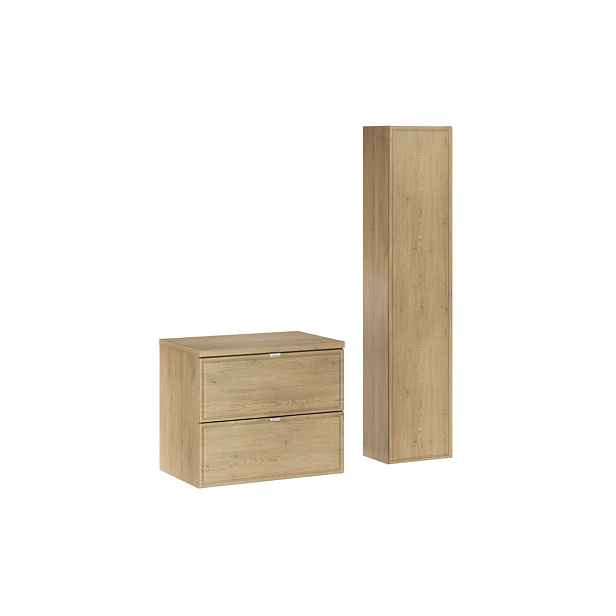 Comad Koupelnová sestava Terra s deskou a skříňkami 60 cm dub cremona