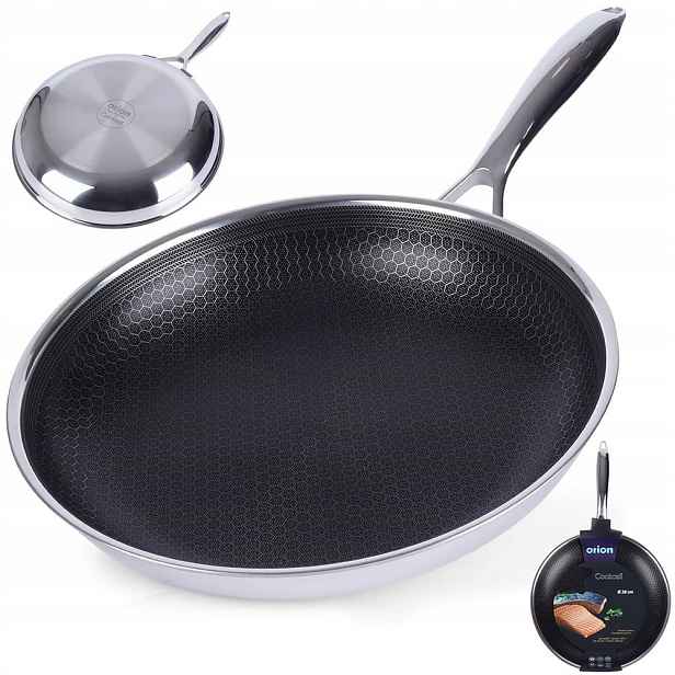 Ocelová nepřilnavá pánev Orion na smažení Cookcell Hybrid 28 cm