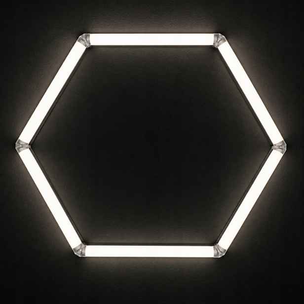 Osvětlení HEX1 Led černé 42W kadeřnický salon 92x79 Cm 4000K silné