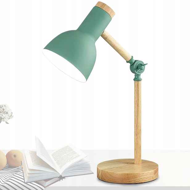 Stolní lampa Dřevo E27 Školní Na Psací Stůl Noční Škola Nastavitelná