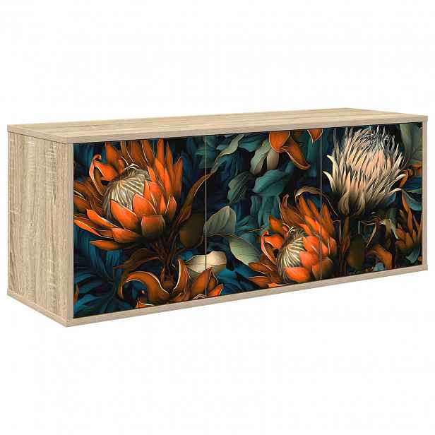 vidaXL Nástěnná TV skříň LOCHEM 102 x 33 x 40 cm Dub sonoma
