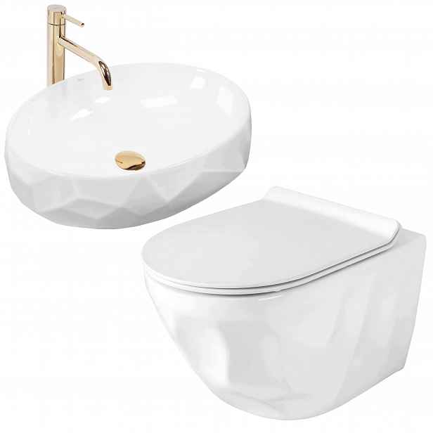Závěsná Wc Mísa Rea Gustavo Umyvadlo Na Desku Maya Sada Mísa Wc Rimless
