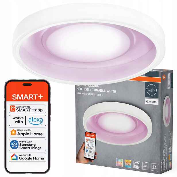 Stropní Svítidlo Led nástěnné svítidlo 32W 3150lm Cct Smart WiFi Matter Osram