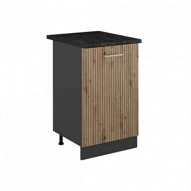 Vicco SPODNÍ SKŘÍŇKA KUCHYŇSKÉ LINKY R-Line, Řemeslný dub/Antracit, 50 cm pracovná doska antracitová
