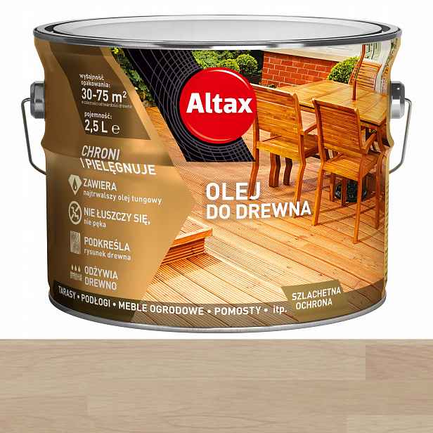 Olej na dřevo 2,5L Altax Šedý