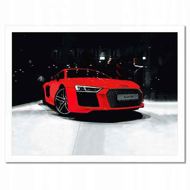 Plakáty v rámu 40x30 Červené Audi Audica R8