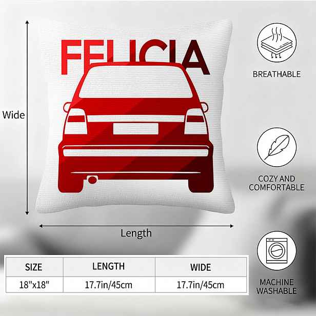 TEMU Potah na polštář s potiskem modelu Felicia, 18x18 palců, moderní dekorativní potah na polštář s moderním vzorem, se zipem, pratelný v pračce,