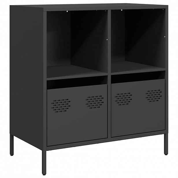 vidaXL Příborník černý 68 x 39 x 73,5 cm ocel válcovaná za studena