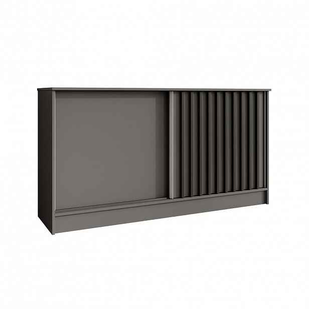 Beautysofa KOMODA Horizon se 2 posuvnými dvířky, grafit, 160 cm