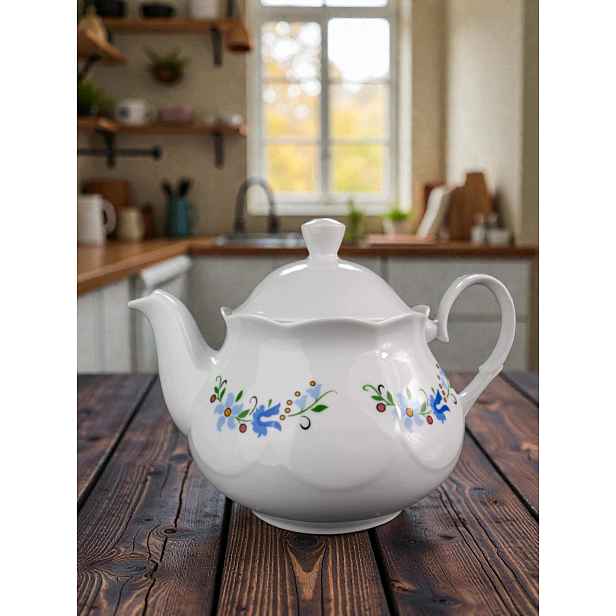 Kašubská konvice z porcelánu Lubiana (Jastra) o objemu 1,1 l