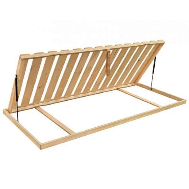 Laťový rošt v rámu s bočním výklopem Natural SM 90x200, 14 latí, pevný