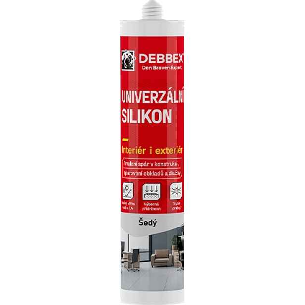Silikon univerzální Den Braven šedý 280 ml