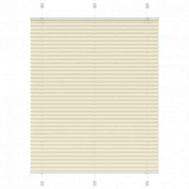 vidaXL Plisovaná roleta krémová 105x150 cm Šířka látky 104,4 cm