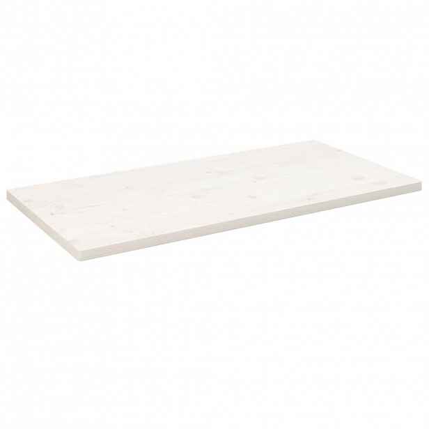 vidaXL Stolní deska bílá 100x50x2,5 cm masivní borovice obdélníková
