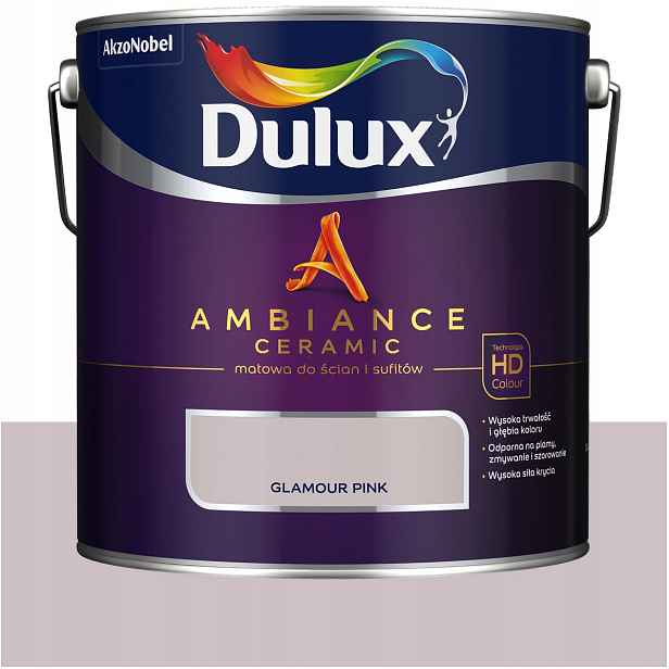 Dulux barva na stěnu keramická Ambiance Ceramic Glamour Pink 2,5L