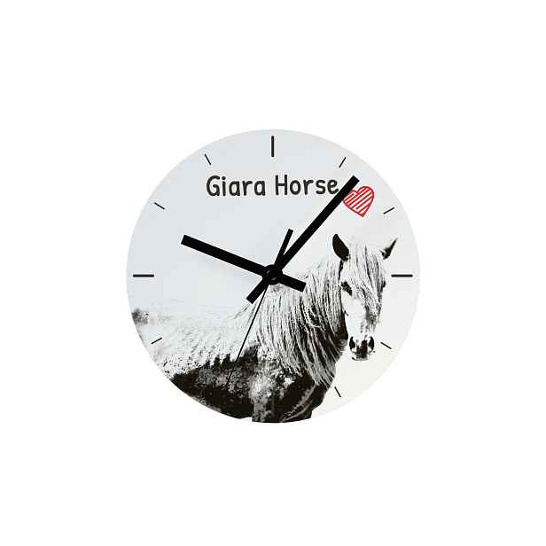 Kůň z Giara, hodiny s koněm, závěsné a stojící, personalizace fotografií
