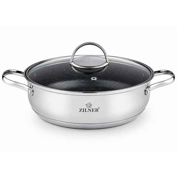 Ocelový hrnec s Hrnec obsahem stříbra 4,5 l 26 cm Zilner