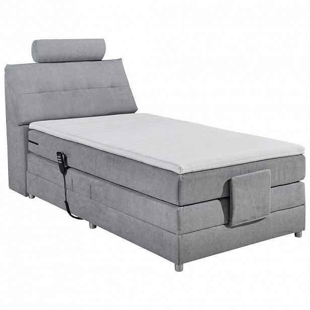 MID.YOU POSTEL BOXSPRING, 120/200 cm, světle šedá
