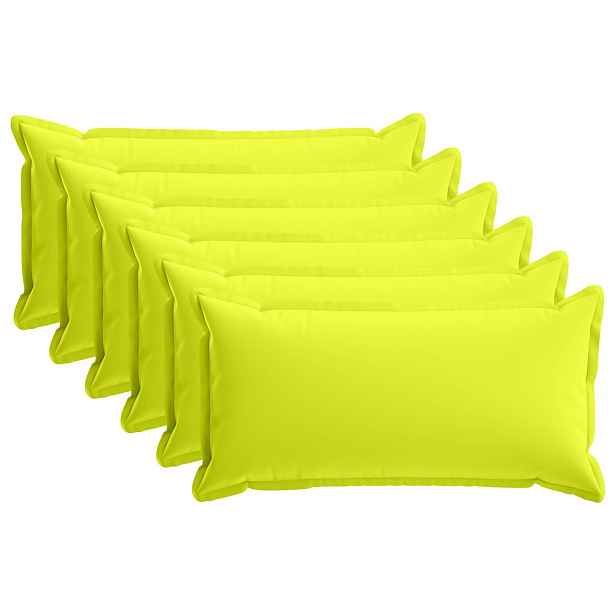 vidaXL Polštář s polštářem HOUTEN 6 ks Jasně zelená Polyester