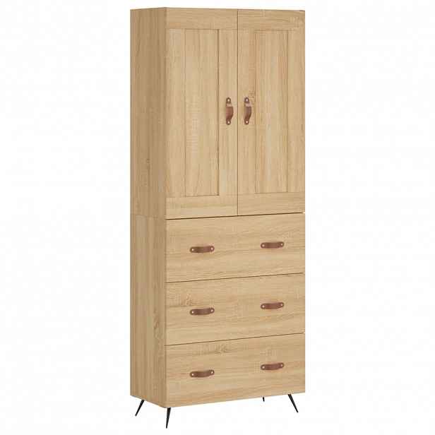 vidaXL Skříň highboard dub sonoma 69,5 x 34 x 180 cm kompozitní dřevo