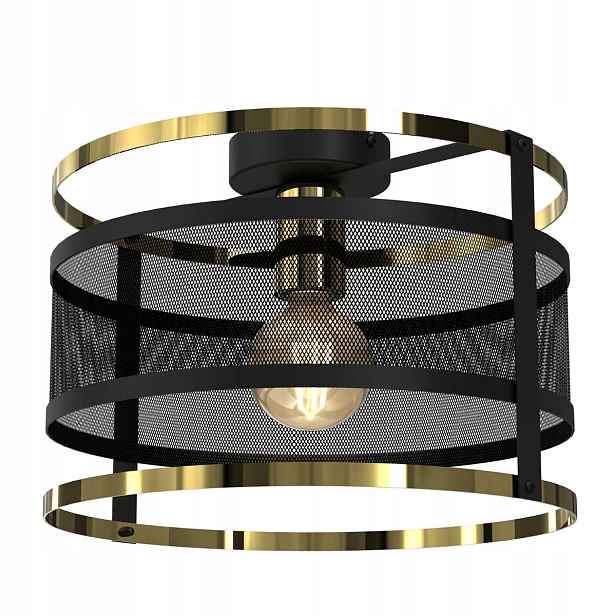 Luminex Rim stropní svítidlo černo-zlatá 1xE27 15W, kovová, IP20