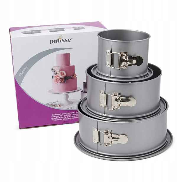 Sada 3 dortových forem Patisse Silver-Top P-03525 12+18+22 cm vysoké