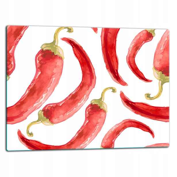 7v1 Skleněná Deska Na Krájení 52x40 Paprika