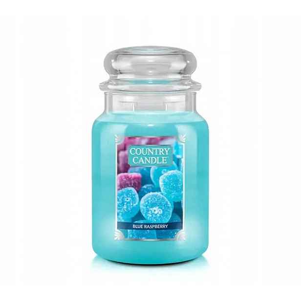 Blue Raspberry – Country Candle – velká vonná svíčka se dvěma knoty