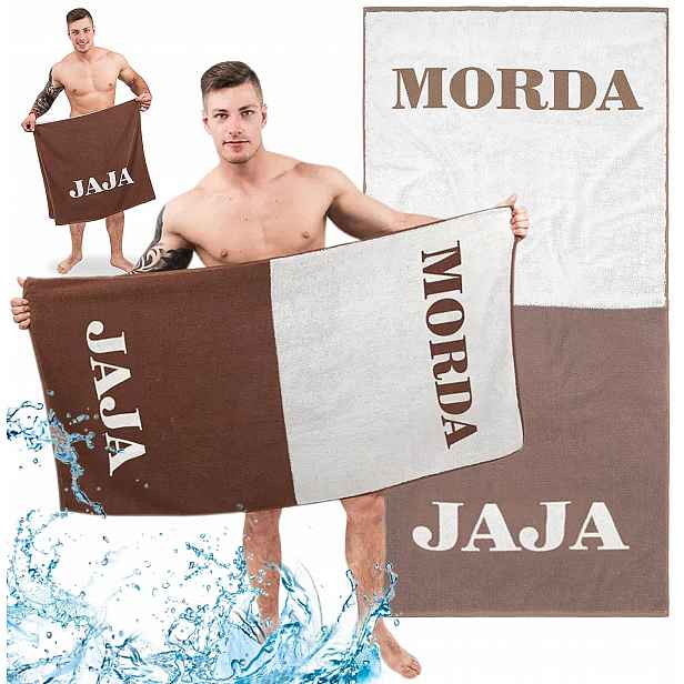 Koupací ručník Morda Jaja Rychleschnoucí plážový Dárek pro muže