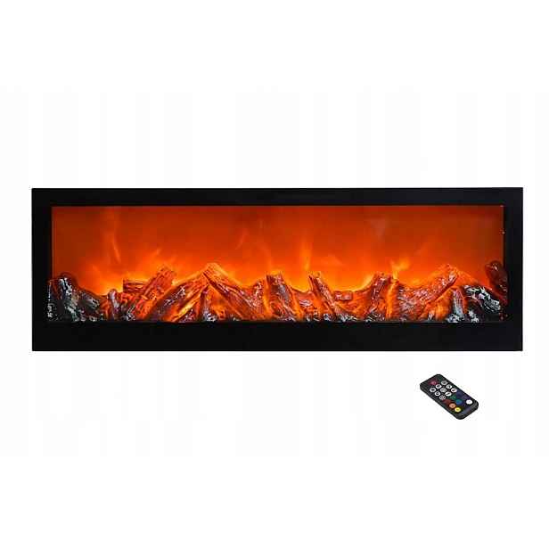 Led Ozdobný Krb 60 CM Změna Barev Dálkové Ovládání Imitace Ohně Baterie Usb